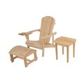 W Unlimited Earth Collection Adirondack Chair with Phone & Cup Holder, Natural SW2101NC-CHOTET